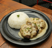 Burger Steak with Rice
